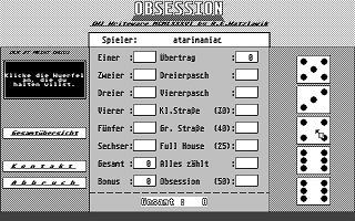 Obsession atari screenshot